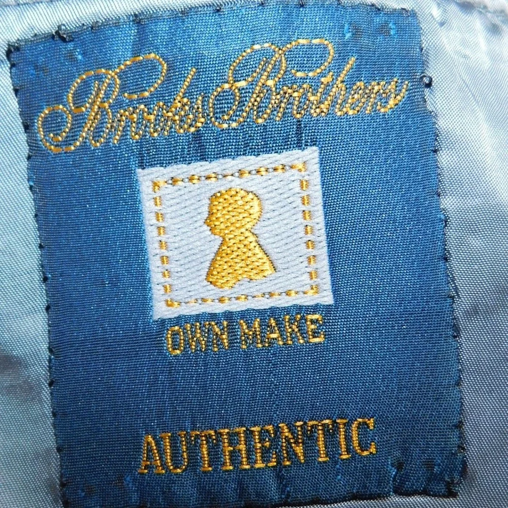 Brooks Brothers Makers Suit Mens 42L 36x31 Gray Wool Glen Plaid 2 Piece Made USA